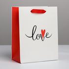 Пакет подарочный ламинированный вертикальный, упаковка, «Love», MS 18 х 23 х 10 см - фото 320189486