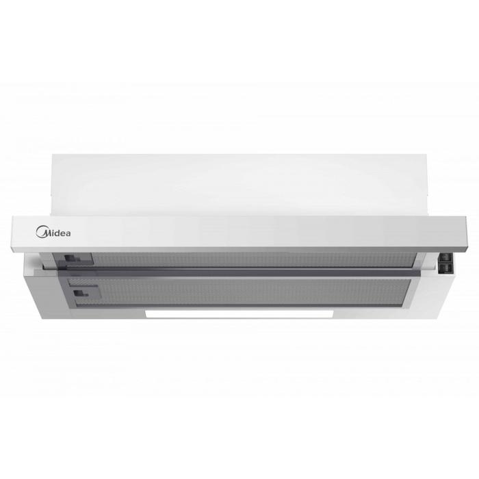 Вытяжка Midea MH60P205W, встраиваемая, 300 м3/ч, 60 см, кнопочное управление, белая - Фото 1