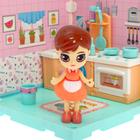 Пластиковый домик для кукол «В гостях у Молли» кухня, с куклой и аксессуарами - фото 3719461