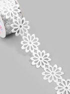 Лента фигурная «Крупный цветок», 40 мм, 9±0.5 м, белая - Фото 2