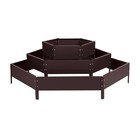 Клумба оцинкованная, 3 яруса, d=60–100–140 см, высота бортика 45 см, коричневая, Greengo - Фото 8