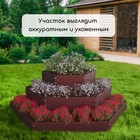 Клумба оцинкованная, 3 яруса, d=60–100–140 см, высота бортика 45 см, коричневая, Greengo - Фото 7