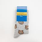 Носки мужские «Медведи» цвет серый меланж, размер 27 6032960