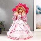 Кукла коллекционная керамика "Леди Виктория в розовом платье" 40 см - фото 9174673