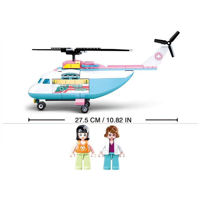 Конструктор Розовая мечта «Вертолет», 163 детали 49012