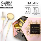 Столовые приборы из нержавеющей стали «Эстетика наслаждения», 4 предмета - Фото 1