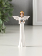 Фигурка полистоун «Ангел в белом платье с книгой, голубем, цветами», 10.5×4.8×2 см, МИКС - Фото 2