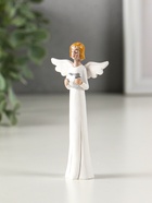 Фигурка полистоун «Ангел в белом платье с книгой, голубем, цветами», 10.5×4.8×2 см, МИКС - Фото 5