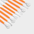 Стеки для моделирования кондитерских украшений Доляна, набор 9 шт., 16.5 см, пластик, оранжевые - Фото 3
