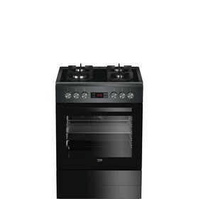 Плита Beko FSM65330DAS, комбинированная, 4 конфорки, 72 л, цифр. таймер, цвет антрацит