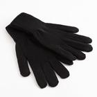Перчатки мужские двойные, цвет чёрный, размер 20 - фото 9175023