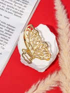 Крабик для волос «Валери», бабочка, 8 см, золото - Фото 2