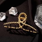 Крабик для волос «Валери», плетёная петелька, 7.5 см, золото - Фото 5