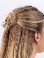 Крабик для волос «Валери», бамбуковая петелька, 7.5 см, золото - Фото 3