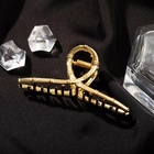 Крабик для волос «Валери», бамбуковая петелька, 7.5 см, золото - Фото 4