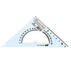 Треугольник Calligrata,12 см, 45°, с транспортиром, пластик, прозрачный МИКС - Фото 3