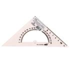 Треугольник 12 см, 45°, Calligrata, с транспортиром, пластик, прозрачный микс - Фото 4
