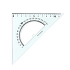 Треугольник 12 см, 45°, Calligrata, с транспортиром, пластик, прозрачный микс - Фото 5