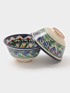 Набор больших пиал Риштанская керамика «Узоры», 6 шт.,11 см, синие - Фото 3