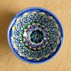 Набор больших пиал Риштанская керамика «Узоры», 6 шт.,11 см, синие - Фото 6