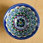 Набор больших пиал Риштанская керамика «Узоры», 6 шт.,11 см, синие - Фото 8