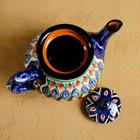 Набор чайный Риштанская керамика, 4 предмета: чайник 700 мл, 2 пиалы d=9.5 см, тарелка d=17 см, синий - Фото 11