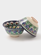 Набор чайный Риштанская керамика, 4 предмета: чайник 700 мл, 2 пиалы d=9.5 см, тарелка d=17 см, синий - Фото 3