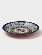 Набор чайный Риштанская керамика, 4 предмета: чайник 700 мл, 2 пиалы d=9.5 см, тарелка d=17 см, синий - Фото 4