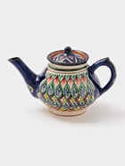 Набор чайный Риштанская керамика, 4 предмета: чайник 700 мл, 2 пиалы d=9.5 см, тарелка d=17 см, синий - Фото 6