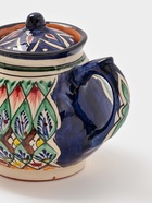 Набор чайный Риштанская керамика, 4 предмета: чайник 700 мл, 2 пиалы d=9.5 см, тарелка d=17 см, синий - Фото 7