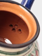 Набор чайный Риштанская керамика, 4 предмета: чайник 700 мл, 2 пиалы d=9.5 см, тарелка d=17 см, синий - Фото 9