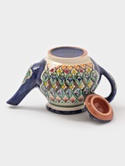 Набор чайный Риштанская керамика, 4 предмета: чайник 700 мл, 2 пиалы d=9.5 см, тарелка d=17 см, синий - Фото 10