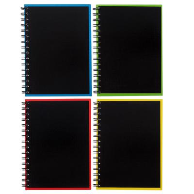 Тетрадь на спирали ErichKrause. Accent А5, 120 листов, в клетку, глянцевая ламинация, льняное тиснение, блок офсет, белизна 100%, МИКС