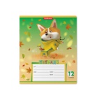 Тетрадь 12 листов в клетку, ErichKrause «Корги», обложка мелованный картон, блок офсет 100% белизна, МИКС (1 вид в спайке) - Фото 4