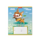 Тетрадь 12 листов в клетку, ErichKrause «Корги», обложка мелованный картон, блок офсет 100% белизна, МИКС (1 вид в спайке) - Фото 6