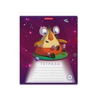 Тетрадь 18 листов в клетку, ErichKrause Cosmic Monsters, обложка мелованный картон, блок офсет 100% белизна, МИКС (1 вид в спайке) (комплект 10 шт) - фото 25364659