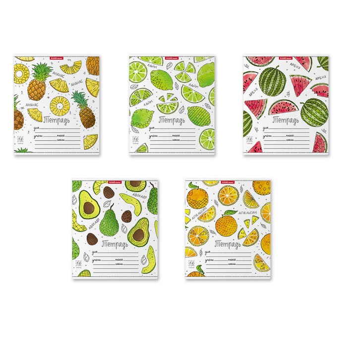 Тетрадь 18 листов в клетку ErichKrause «Яркие дольки», обложка мелованный картон, МИКС - Фото 1