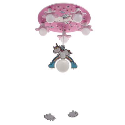 Люстра 86207/6 E27 40 Вт розовый-белый 50×50×24 см BayerLux