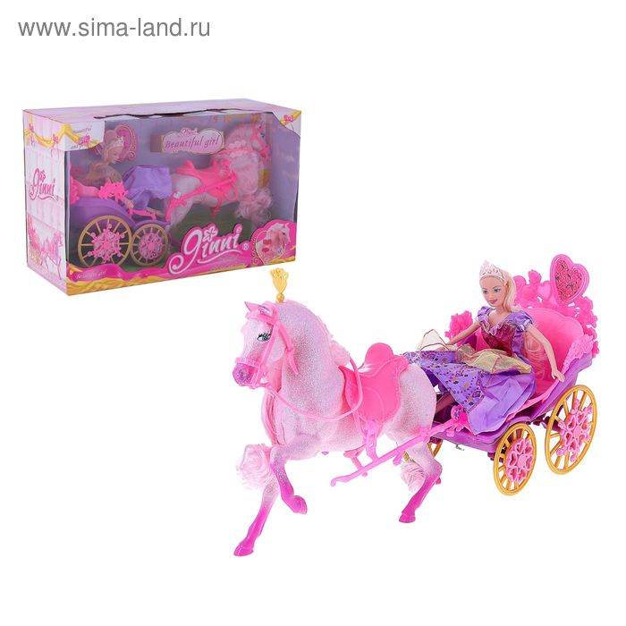 Карета "Джинни" с куклой и лошадкой - Фото 1