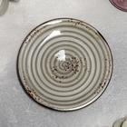 Тарелка фарфоровая пирожковая «Суприм», d=15 см, цвет серый - фото 9175772