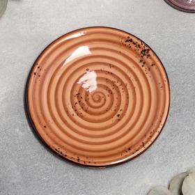 Тарелка фарфоровая пирожковая «Винтаж», d=15 см, цвет коричневый