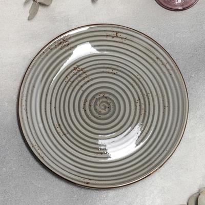 Тарелка обеденная BY BONE «Суприм», d=25 см, фарфор, серая