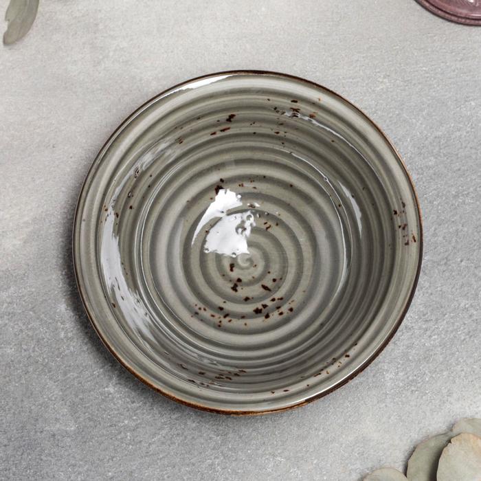 Миска фарфоровая «Суприм», 300 мл, d=15 см, цвет серый - фото 1912404677