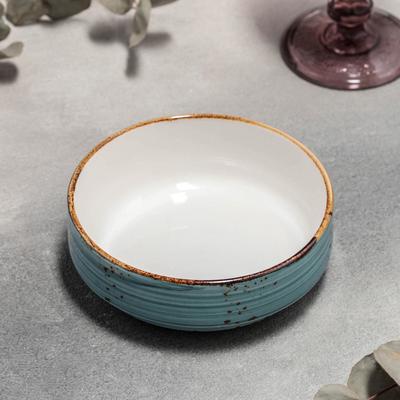 Миска фарфоровая штабелируемая «Инфинити», 450 мл, d=14 см, цвет голубой