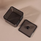 Органайзер для хранения «Black Secret», с крышкой, 9,5 × 9,5 × 7 см, цвет чёрный - фото 7117827