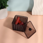 Органайзер для хранения «Black Secret», с крышкой, 9.5×9.5×7 см, чёрный - Фото 5