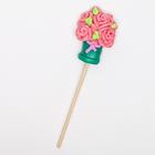 Карамель на палочке «Корзинка цветов», розы, 30 г - фото 24333857