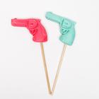 Карамель на палочке «Пистолет лолли», револьвер, МИКС, 30 г - фото 23385499
