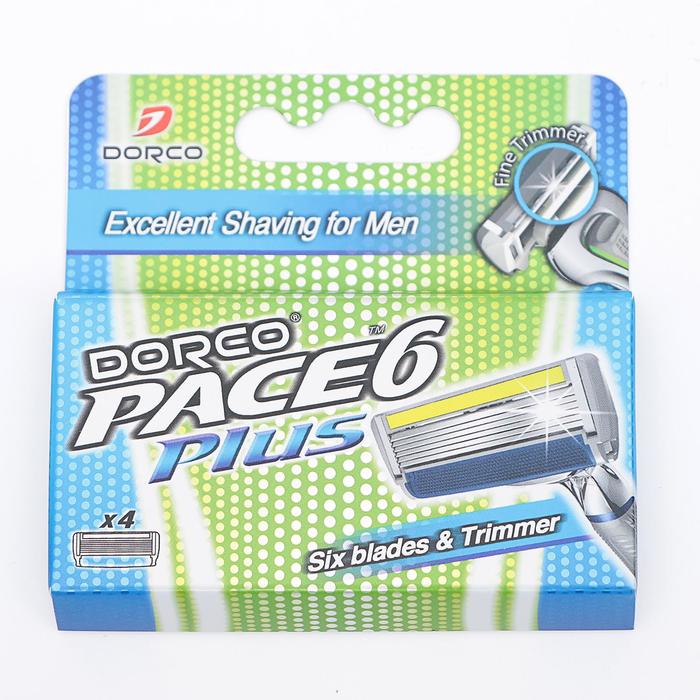 Набор Dorco PACE6 Plus 4 кассеты, 6 лезвий + лезвие триммер - Фото 1