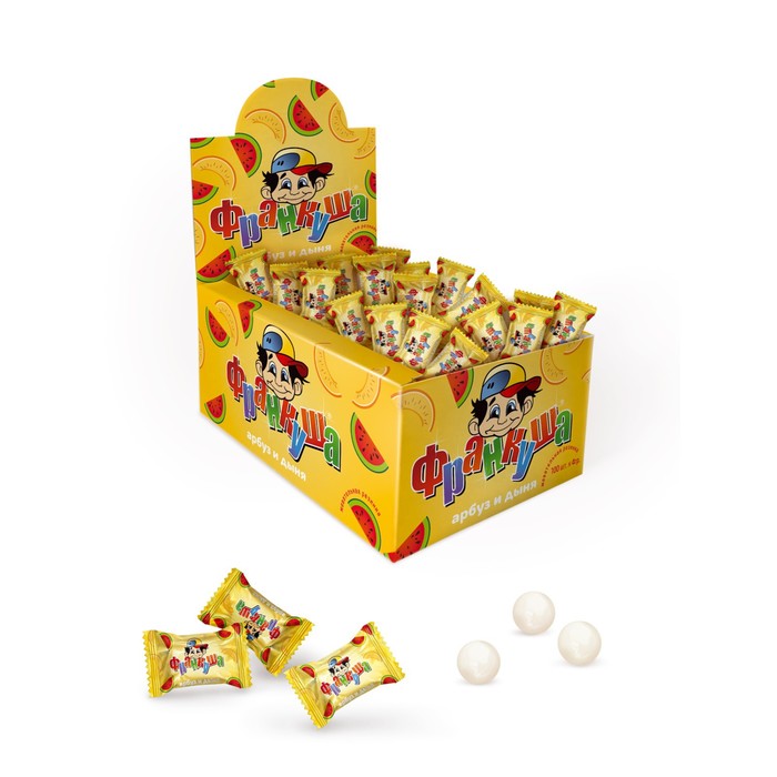 Жевательная резинка "Франкуша" арбуз-дыня, 4 г - Фото 1